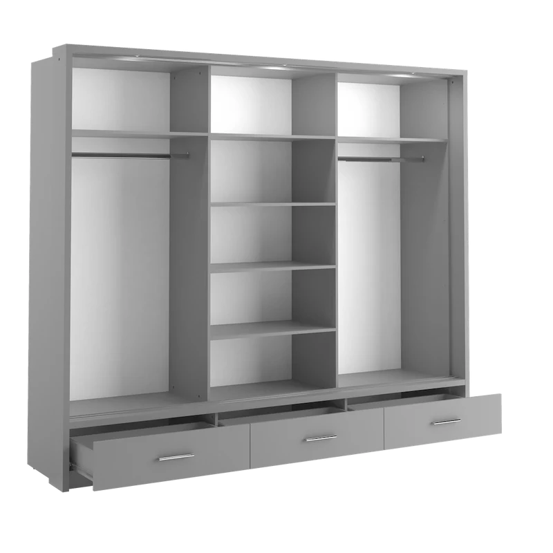 Sliding Door Wardrobe with Drawers
