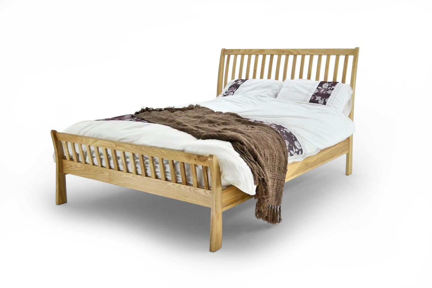 Oak Sleigh Bed